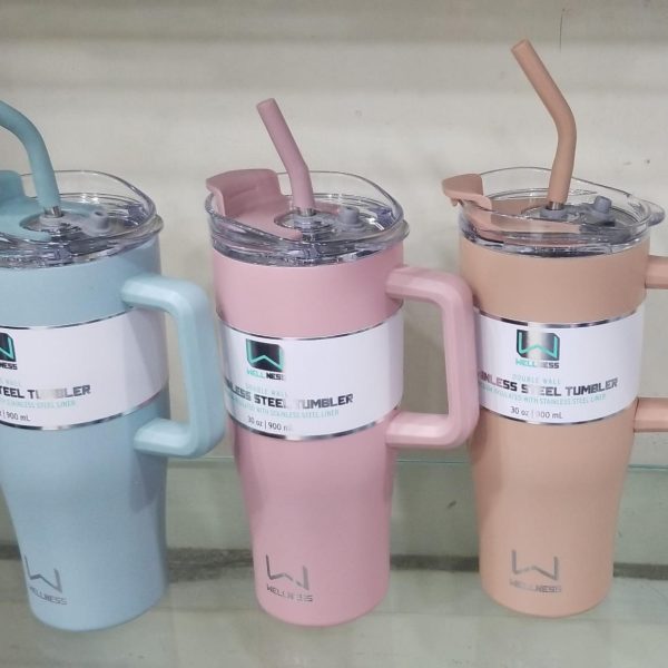 40oz stainless steel insulated tumbler with handle