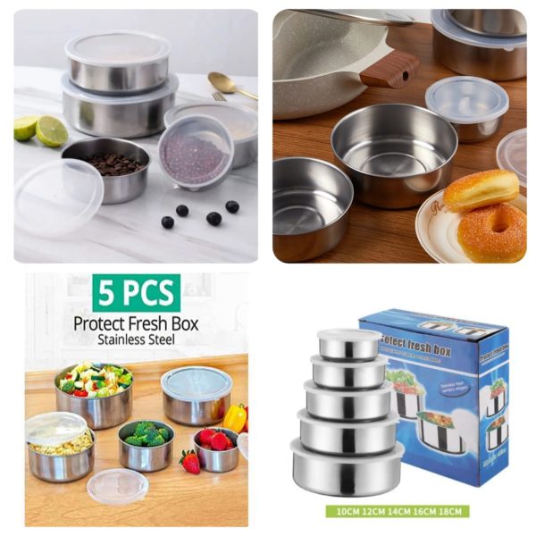 Stainless Steel 5pcs Bowl Set 