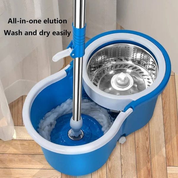 Steel 360' Degree Spin Mop With Bucket