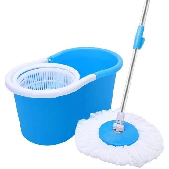 Plastic 360' Degree Spin Mop With Bucket