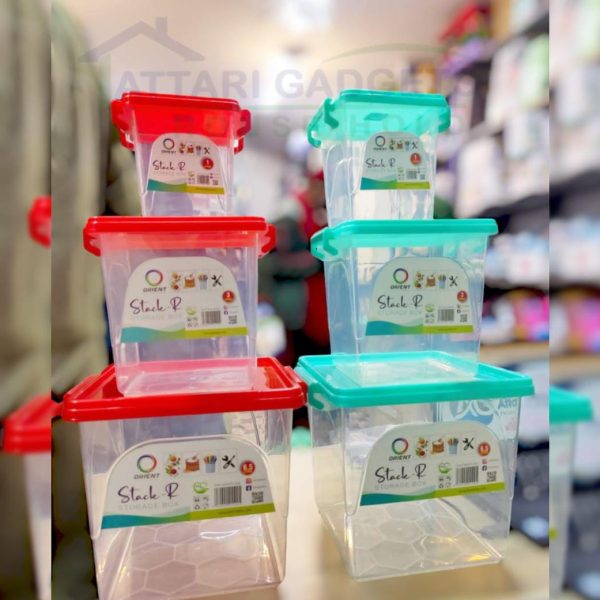 ORIENT STORAGE BOXES 3 PIECES UNBREAKABLE STACKABLE LOCKABLE STORABLE |