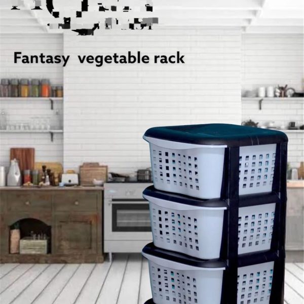 Vegetable/Fruits Rack - Premium quality - 3 Layer Compartment - Plastic material
