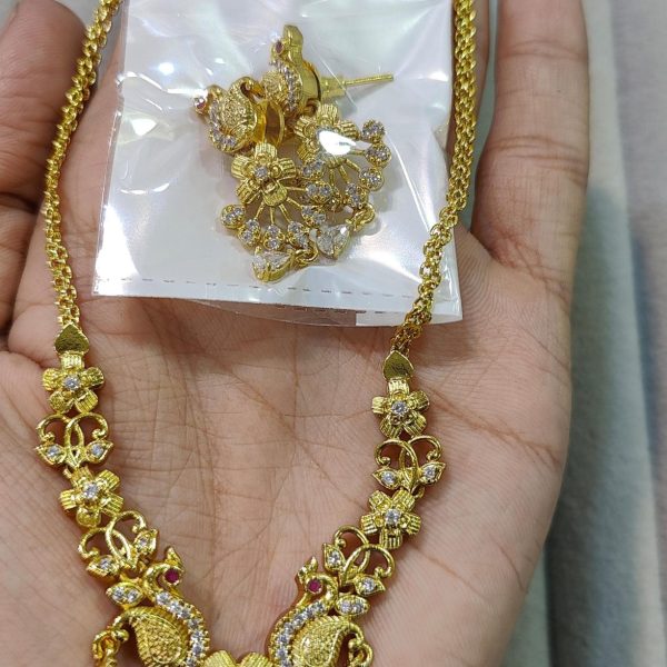 Premium Quality Southindian Necklace Earring Set