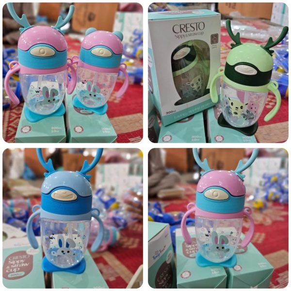 Kids Cute Bear Cartoon Straw Cup