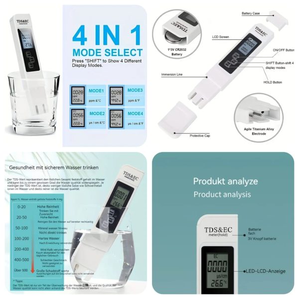 Water Quality Tester Drink Water TDS Meter