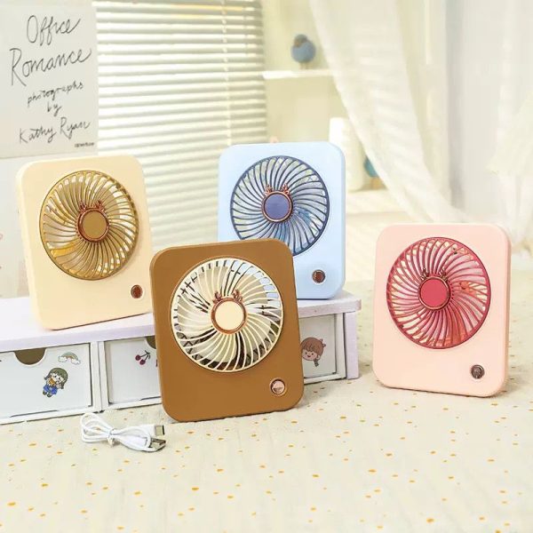 Thin and Light Desktop Fan Desktop Folding Fan Small Electric Fan Hanging Dual - Use Outdoor Mini Fan Gift