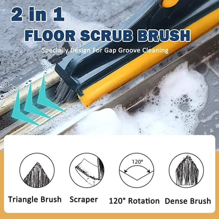 2in1 Wiper Brush Bathroom Corner Broom