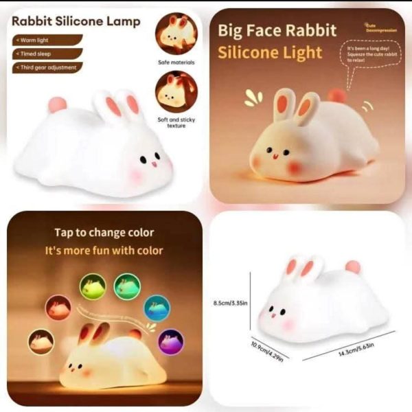 Silicone Cute Rabbit Lamp
