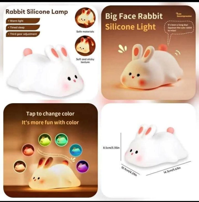Silicone Cute Rabbit Lamp