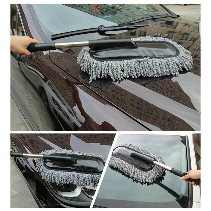 Telescopic Microfiber Car Duster with Long Handle
