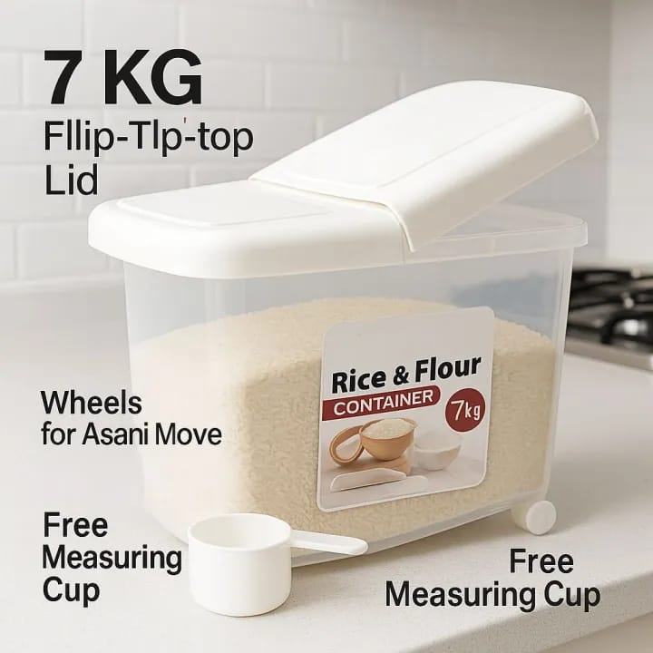 Rice & Flour container with Spoons ( 7kg )