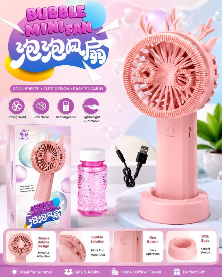 Bubble Mini Fan with liquid