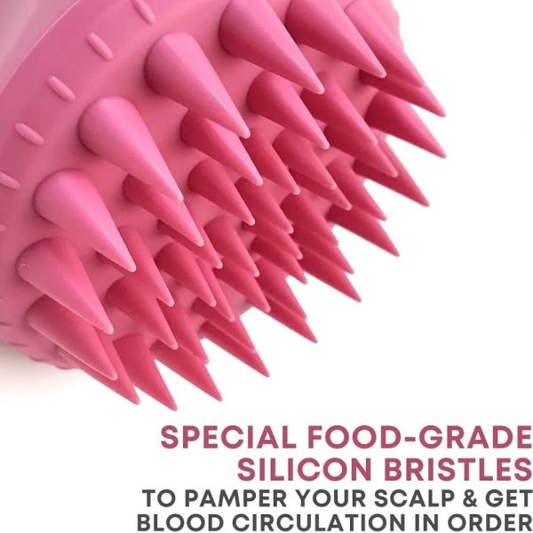 Scalp Massage & Shampoo Brush - Pink+Purple Color