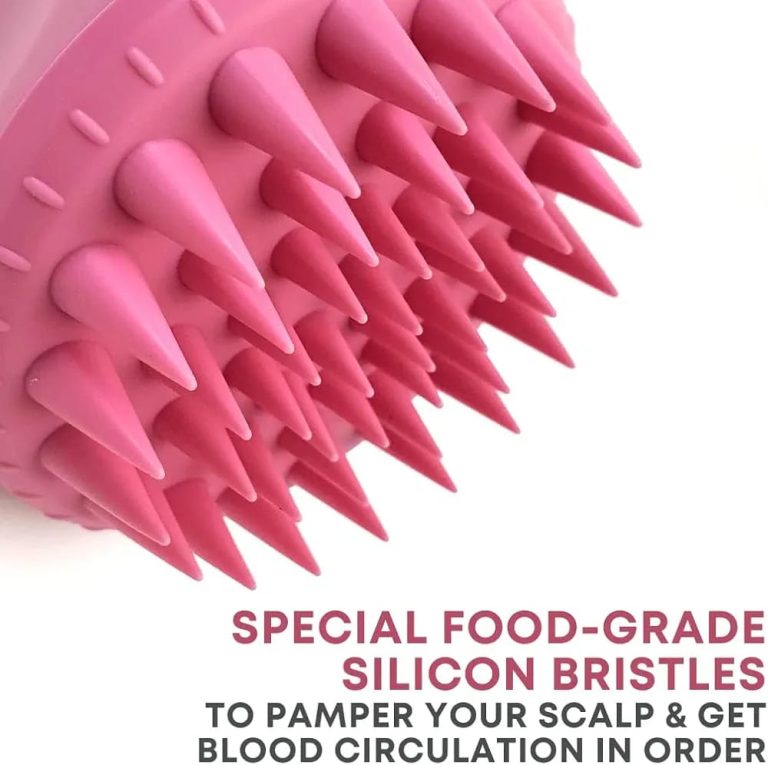 Scalp Massage & Shampoo Brush - Pink+Purple Color