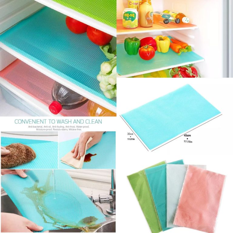 Antislip Fridge Matt (Pack Of 4pcs) Random Colours