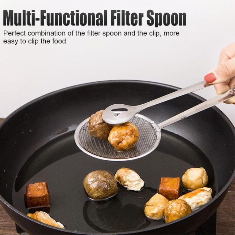 Frying Tong 2 in 1 Kitchen Sifter Strainer