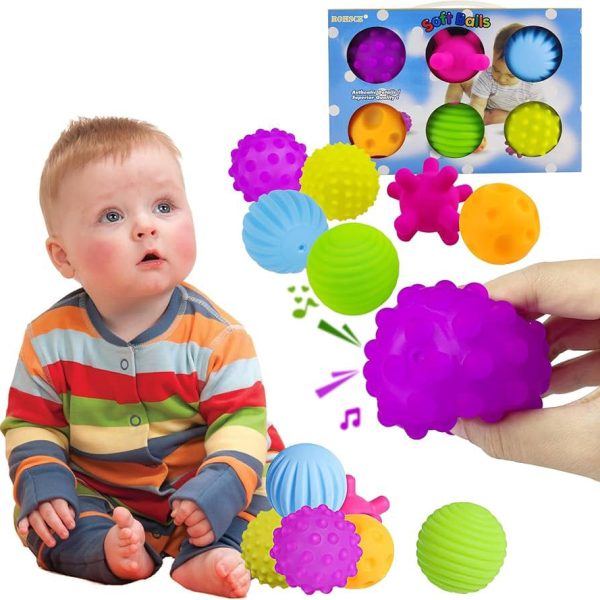 6-Piece Sensory Ball set for baby's