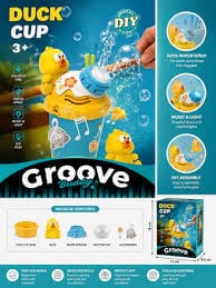 Groove Buddy Duck Cup Bath Bubble Spray Toy.
