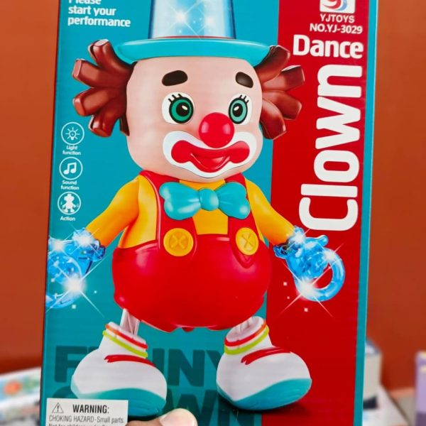 YJ Toys Dance Clown Toy with Lights, Music & Dancing Action | Electric Funny Clown Toy for Kids.