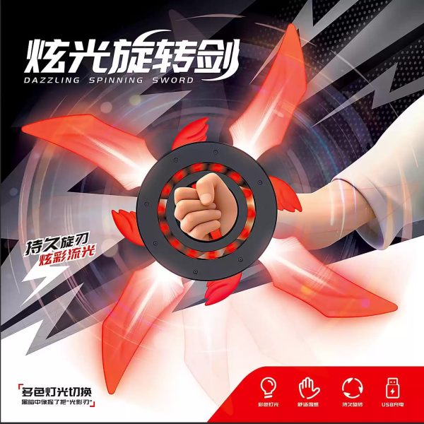 Light Up Spinning Sword Toy – Rotating Multi-Color LED Lights, Fun Toy for Kids.