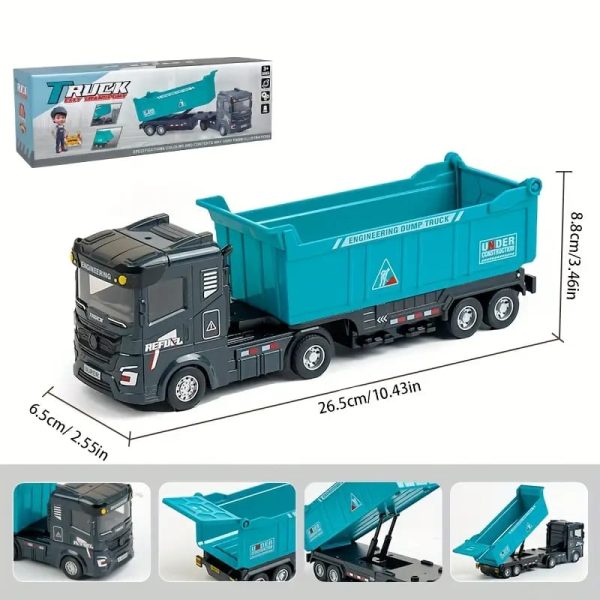 R/C City Transport Team truck set operates on a 2.4GHz frequency.It includes features like remote control functionality, music, lights, and mobile app control options.